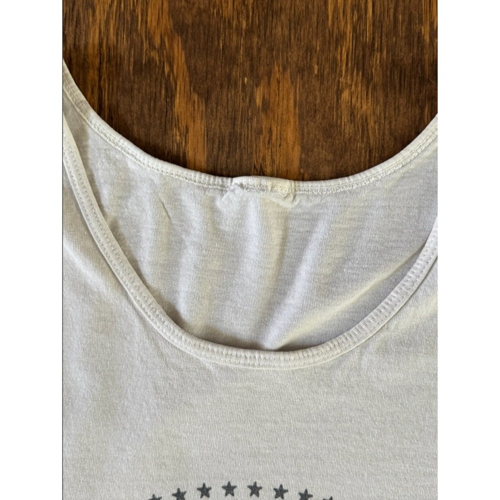 Distressed Punk Skull Tank Top Large Off White Graphic Tee - Picture 8 of 9